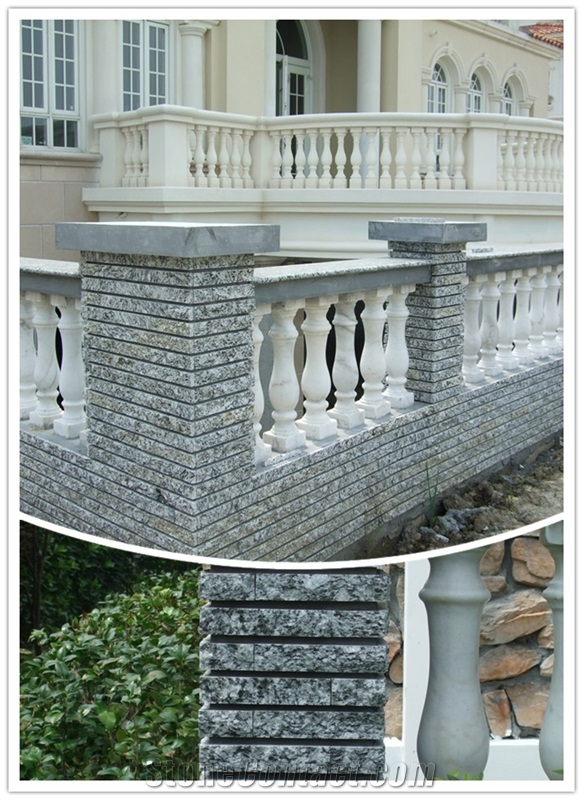 Sea Wave White Granite Wall Cladding, Seawave White Blue Granite Wall