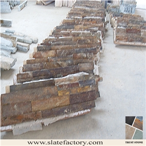 Culture Slate Stone Veneer Panels, Brown Slate Nature Stone Cultured Wall,Culture Stone Slate Siding,Cultural Stone Wall Facade,Stack Culture Stone Veneer,Culutral Slate Wall Cladding