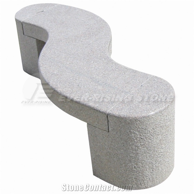 China Grey Granite Garden Circular Table and Bench