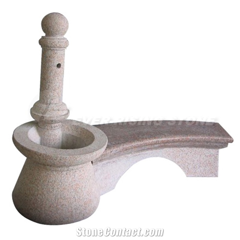 China Grey Granite Garden Circular Table and Bench