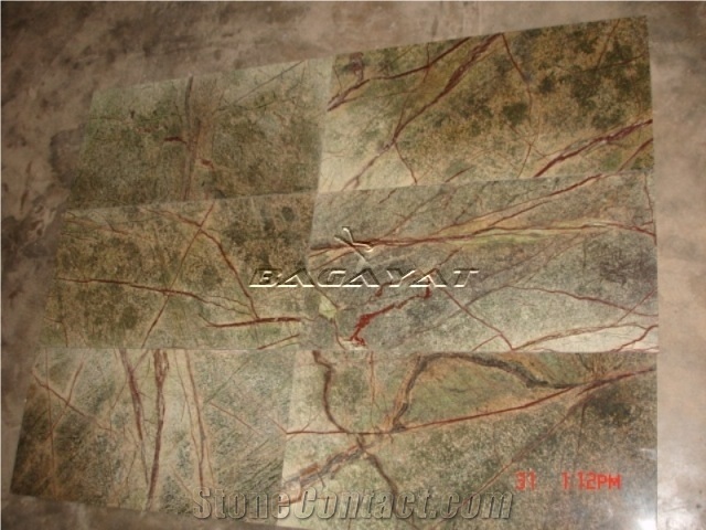 Rain Forest Green Marble, Bidasar Green Marble Slabs