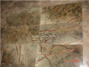 Rain Forest Green Marble, Bidasar Green Marble Slabs