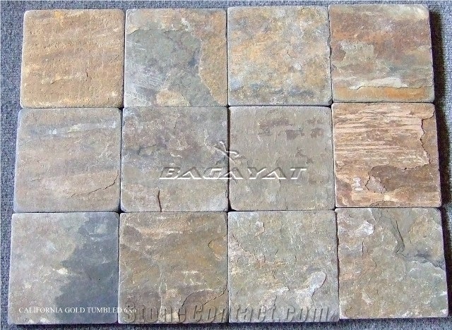 Vijaya Gold Slate Stone, California Gold Slate Tiles