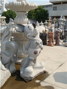 Animal Granite Sculpture, Micky Mouse Sculpture