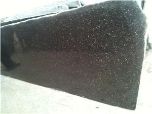 Black Galaxy Granite Slabs, India Black Granite