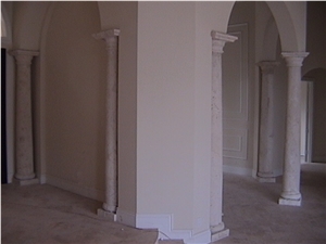 Coral Stone Columns, White Limestone Columns