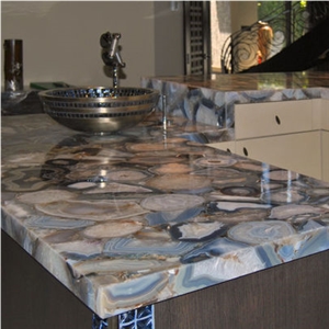 Blue Agate Slabs, Countertop