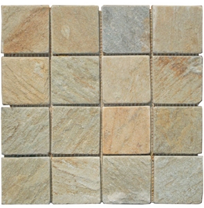 Black Slate Mosaic Pattern,China Yellow Slate Mosaic Pattern