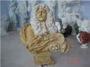Carved Stone Portrait Bust