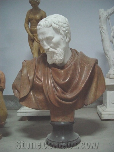 Decoratve Man Stone Bust