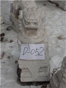 Marble Lion Stone Lion, Fangshan White Marble Sculpture, Statue