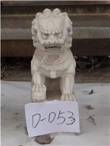 Marble Lion Stone Lion, Fangshan White Marble Sculpture, Statue