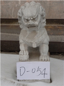 Marble Lion Stone Lion, Fangshan White Marble Sculpture, Statue
