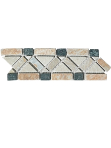 Natural Slate Border Tiles, Multicolor Slate Colombia Border