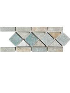 Natural Slate Border Tiles, Multicolor Slate Colombia Border
