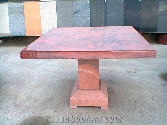 Natural Stone Tables, Zi Hong Yu Red Granite Tables