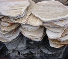 Round Slate Stepping Stone, Pink Slate Stepping Stone