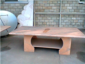 Sunset Glow Red Tea Table, Sunset Glow Red Pink Marble Tea Table Sunset Glow Red Tea Table, Sunset Glow Red Pink Marble Tea Table