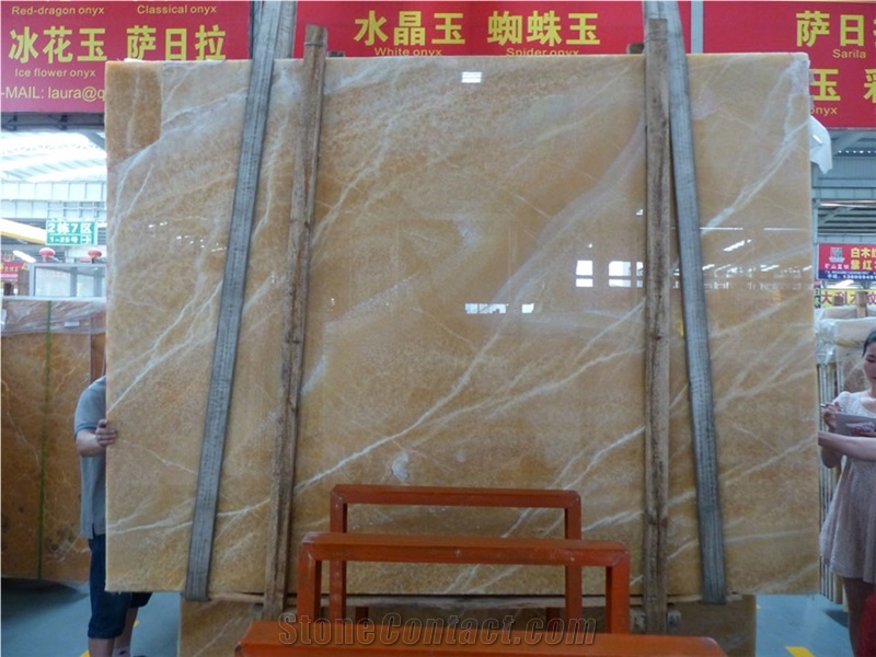 Honey Onyx Slab, China Yellow Onyx