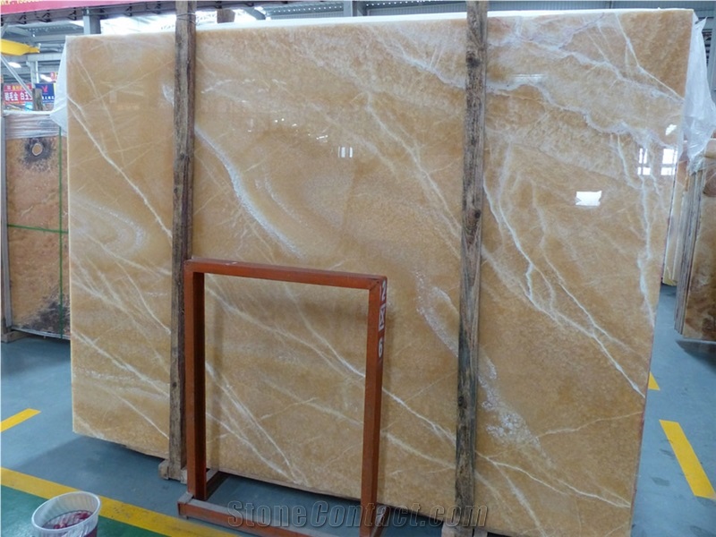 Honey Onyx Slab, China Yellow Onyx