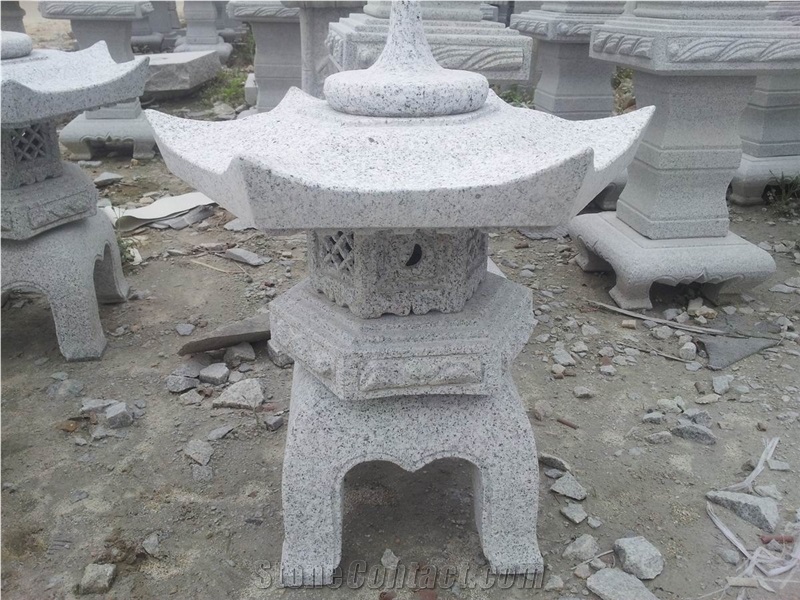 DL Stone Lantern,G603 White Granite Lantern