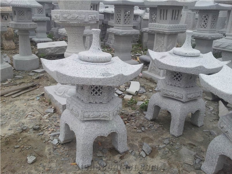 DL Stone Lantern,G603 White Granite Lantern
