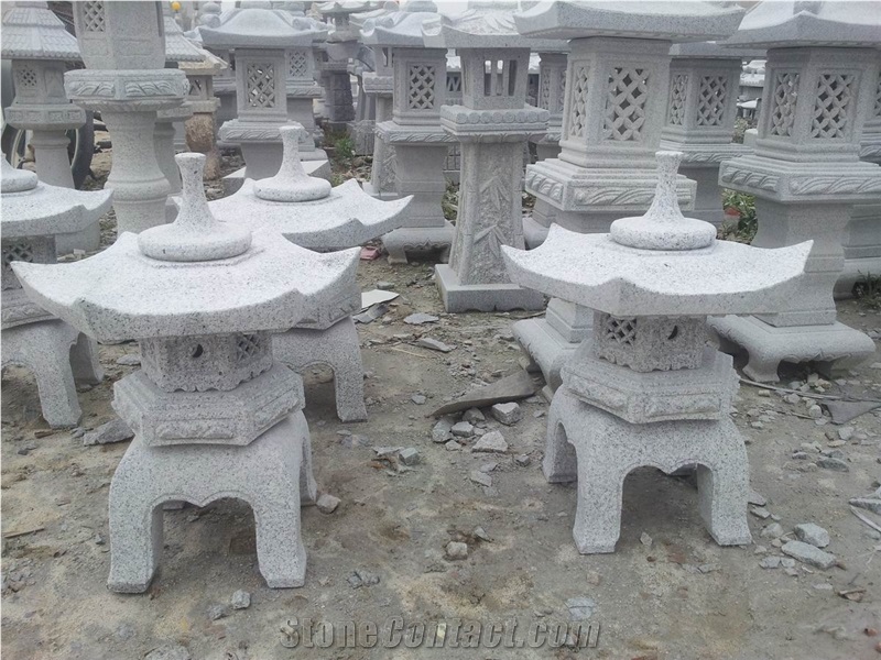 DL Stone Lantern,G603 White Granite Lantern