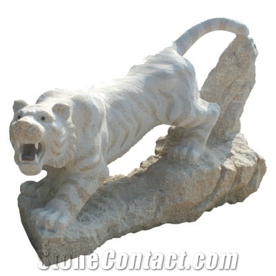 Animal Sculpture A03, Beige Sandstone Animal Sculpture