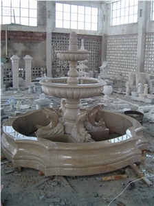 Granite Fountain SF01, Putian Rust Yellow Granite Fountain