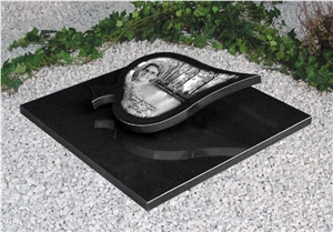 Absolute Black Granite Slant Grave