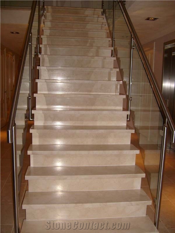 Crema Nouva Marble Stairs, Crema Nova Beige Marble Stairs