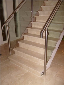 Crema Nouva Marble Stairs, Crema Nova Beige Marble Stairs