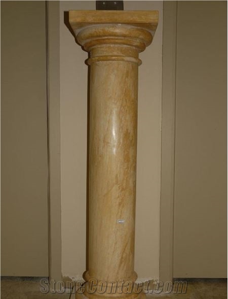 Sunny Yellow Marble Column