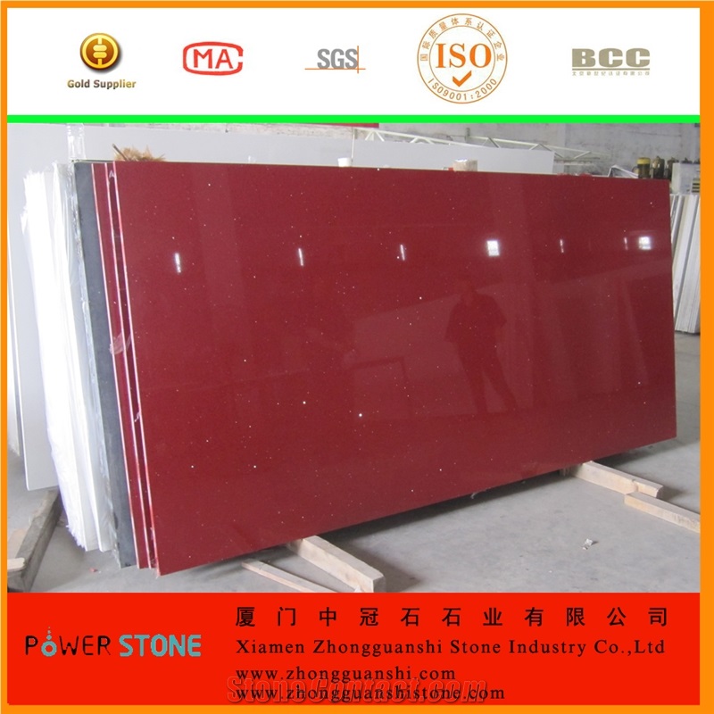 Red Mirror Quartz Tiles Flooring Tiles