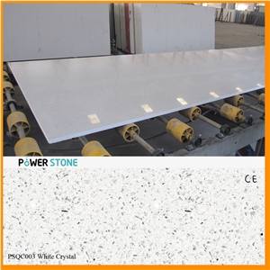 White Crystal Mirror Quartz Tiles and Slab