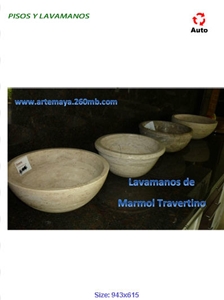 Sink in Travertino Jalapa, Travertino Jalapa Beige Travertine Sink