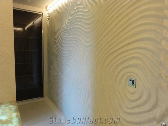 Sunny Beige Marble Cnc Wall Panels