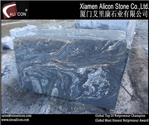 Nero Picasso Marble Self-own Quarry, Nero Picasso Marble Block