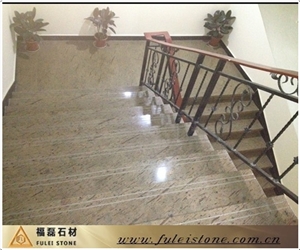 Peacock Gold Granite Stairs, Brown Granite Stairs