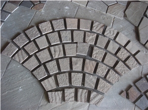 Fan Shaped Slate Paver Stone on Net