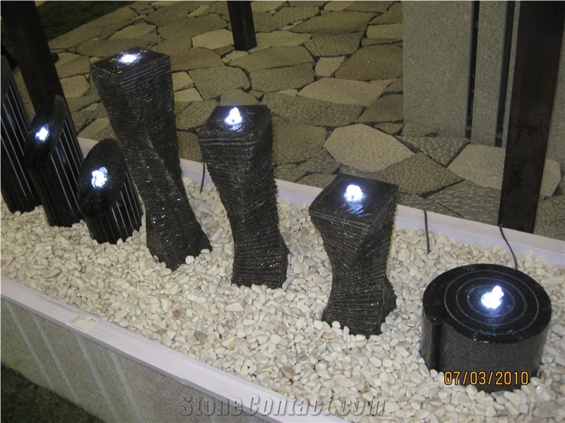 Absolute Black Granite Mini Water Feature/Fountain