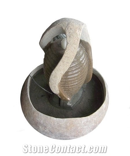 Rustic Yellow Granite Artworks Water Feature/Fount