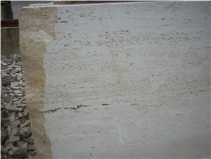White Medium Travertine Block, Turkey White Travertine