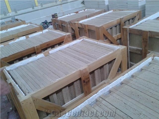 White Medium Travertine Block, Turkey White Travertine