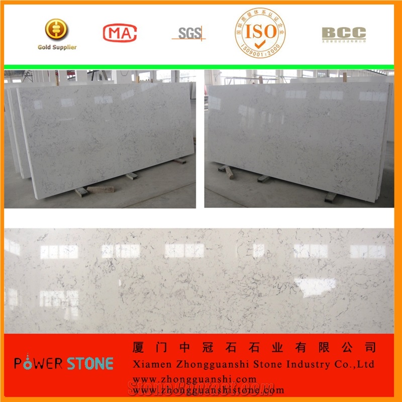 Man-made Carrara White Quartz Stone