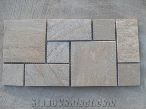 Quarzite Wall Cladding Panels, Beige Quartzite Wall Cladding