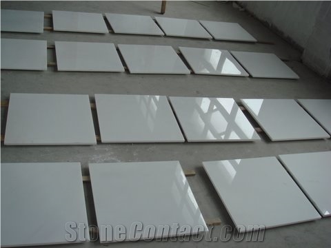 White Jade Marble Tiles, China White Marble