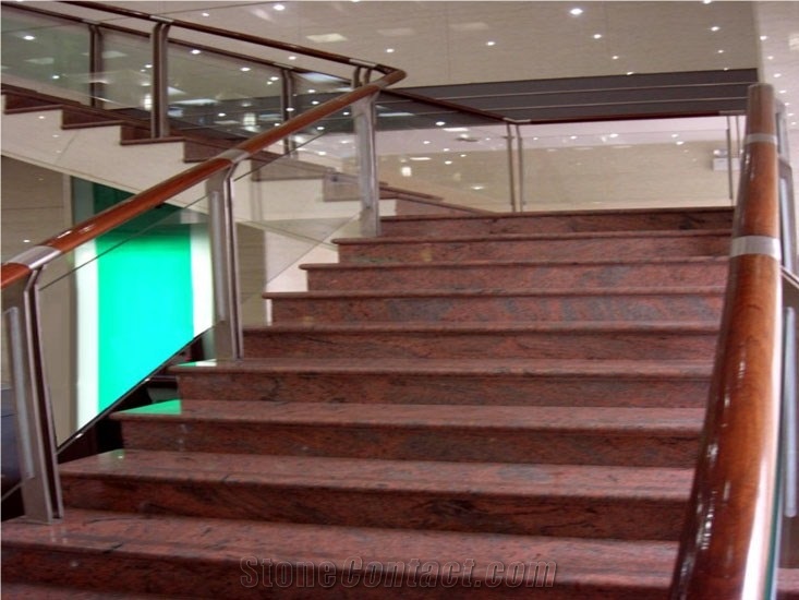 China Multicolor Red Step, Red Granite Steps