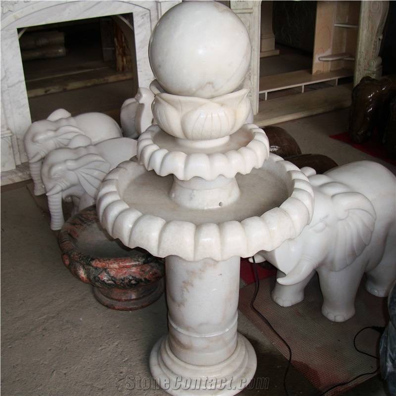 Guangxi White Fountain, White Marble Fountain
