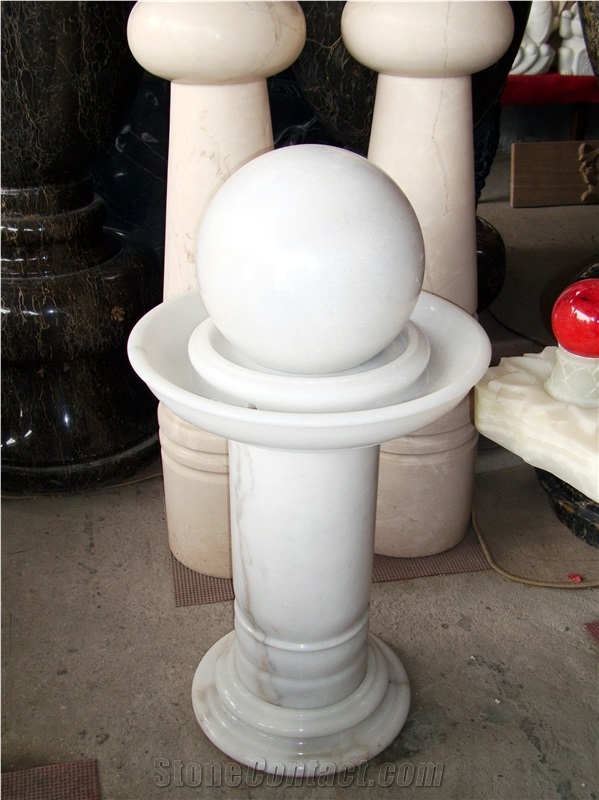 Guangxi White Fountain, White Marble Fountain